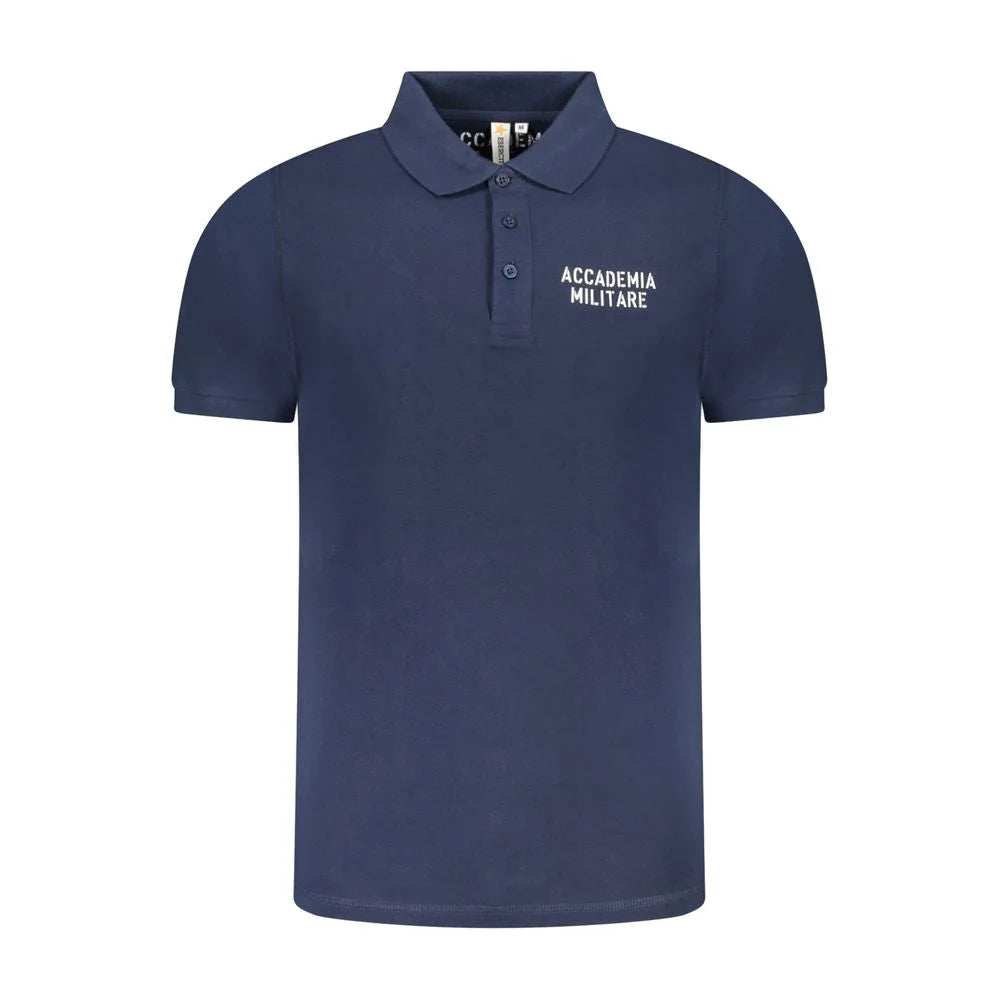 Accademia Militare Blue Cotton Polo Shirt - Polos