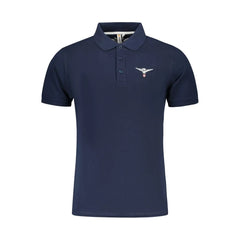 Accademia Militare Blue Cotton Polo Shirt - S