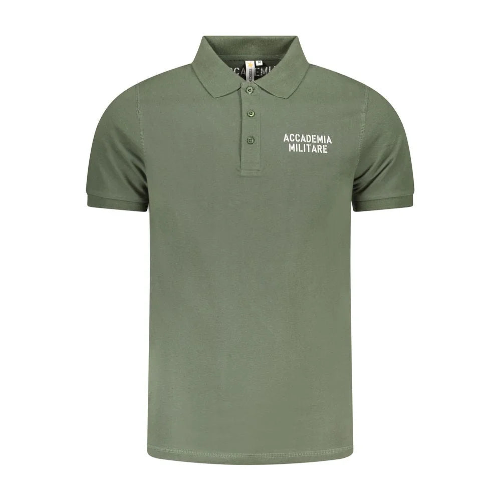 Accademia Militare Green Cotton Polo Shirt - Polos