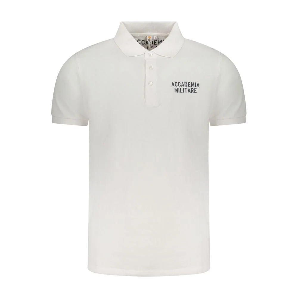 Accademia Militare White Cotton Polo Shirt - Polos