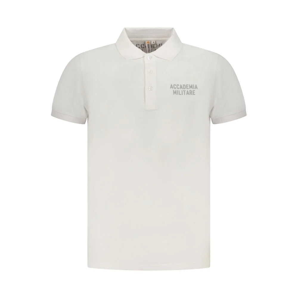 Accademia Militare White Cotton Polo Shirt - Polos