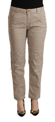 Acht Beige Tencel Mid Waist Tapered Casual Pants - IT42|M - Trousers