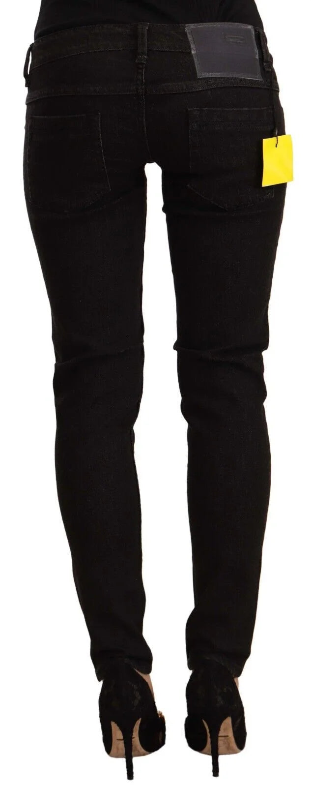 Acht Black Cotton Low Waist Skinny Denim Jeans - W26 | IT40 - Jeans
