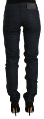 Acht Black Cotton Low Waist Slim Fit Denim Jeans - W26 | IT40 - Jeans