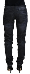 Acht Black Cotton Low Waist Slim Fit Women Casual Denim Jeans - W26 - Jeans