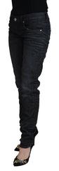 Acht Black Cotton Low Waist Slim Fit Women Casual Denim Jeans - W26 - Jeans