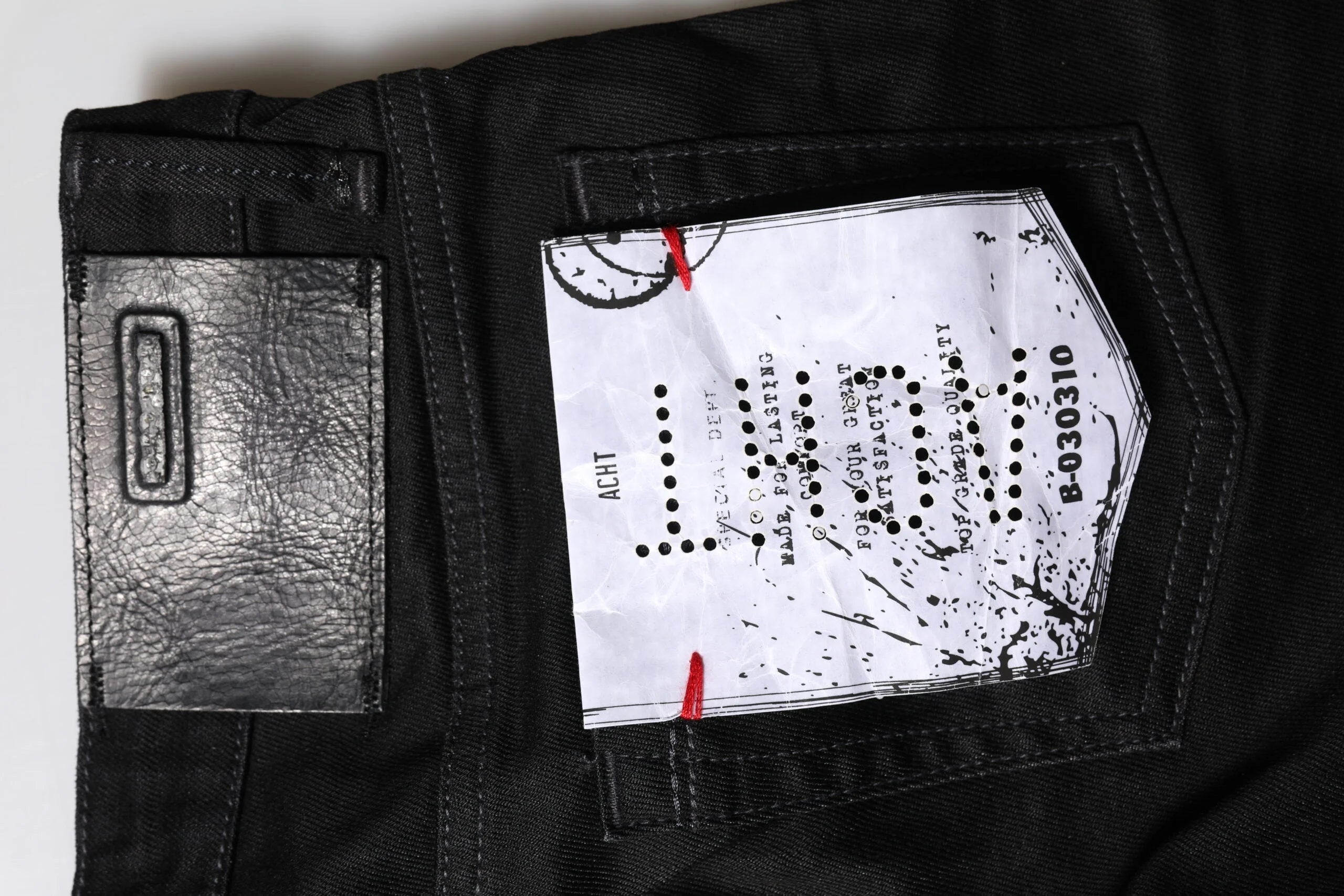 Acht Black Cotton Slim Fit Denim Low Waist Denim Jeans - Jeans