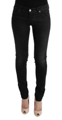 Acht Black Denim Cotton Bottoms Slim Fit Jeans - W26 - Jeans