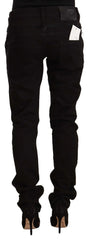 Acht Black Low Waist Cotton Stretch Denim Skinny Jeans - W26 - Jeans