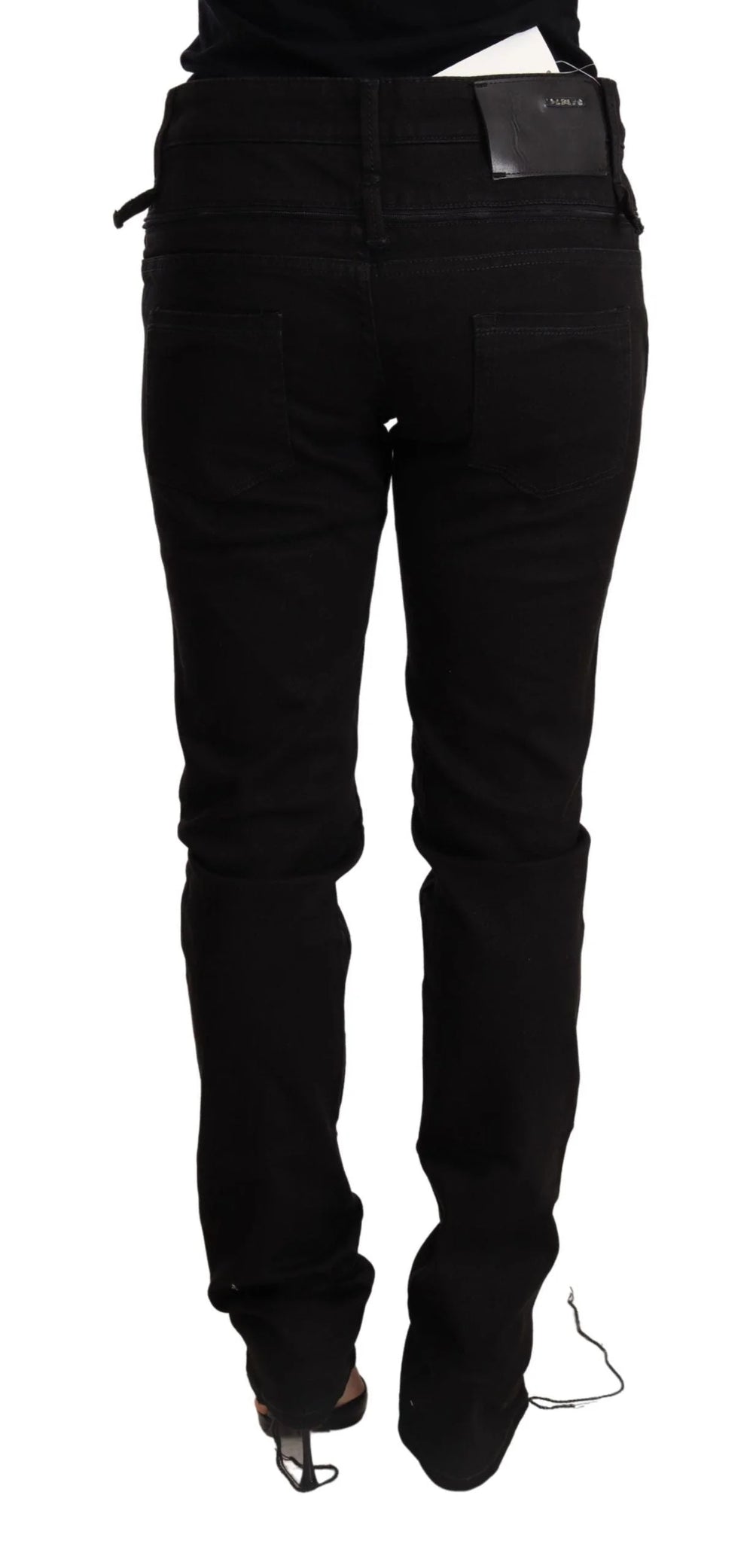 Acht Black Low Waist Skinny Denim Jeans Trouser - W26 - Jeans