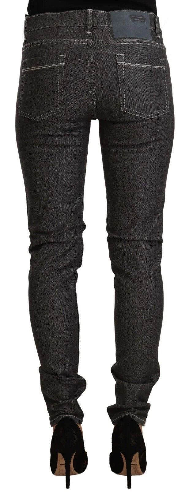 Acht Black Low Waist Skinny Denim Slim Fit Jeans - W26 | IT40