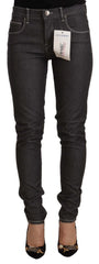 Acht Black Low Waist Skinny Denim Slim Fit Jeans - W26 | IT40