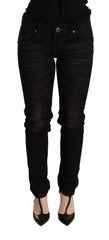 Acht Black Low Waist Skinny Denim Trouser - W26 - Jeans