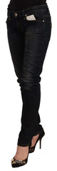 Acht Black Washed Cotton Low Waist Slim Fit Denim Jeans - W26 - Jeans