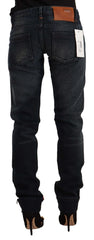Acht Black Washed Cotton Skinny Denim Low Waist Jeans - W26 - Jeans