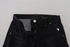 Acht Black Washed Cotton Skinny Women Casual Denim Jeans - IT40|S - Jeans