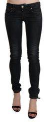 Acht Black Washed Low Waist Skinny Denim Jeans - W26 - Jeans