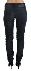 Acht Black Washed Low Waist Slim Fit Cotton Denim Jeans - W26 - Jeans