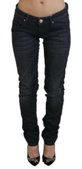 Acht Black Washed Low Waist Slim Fit Cotton Denim Jeans - W26 - Jeans