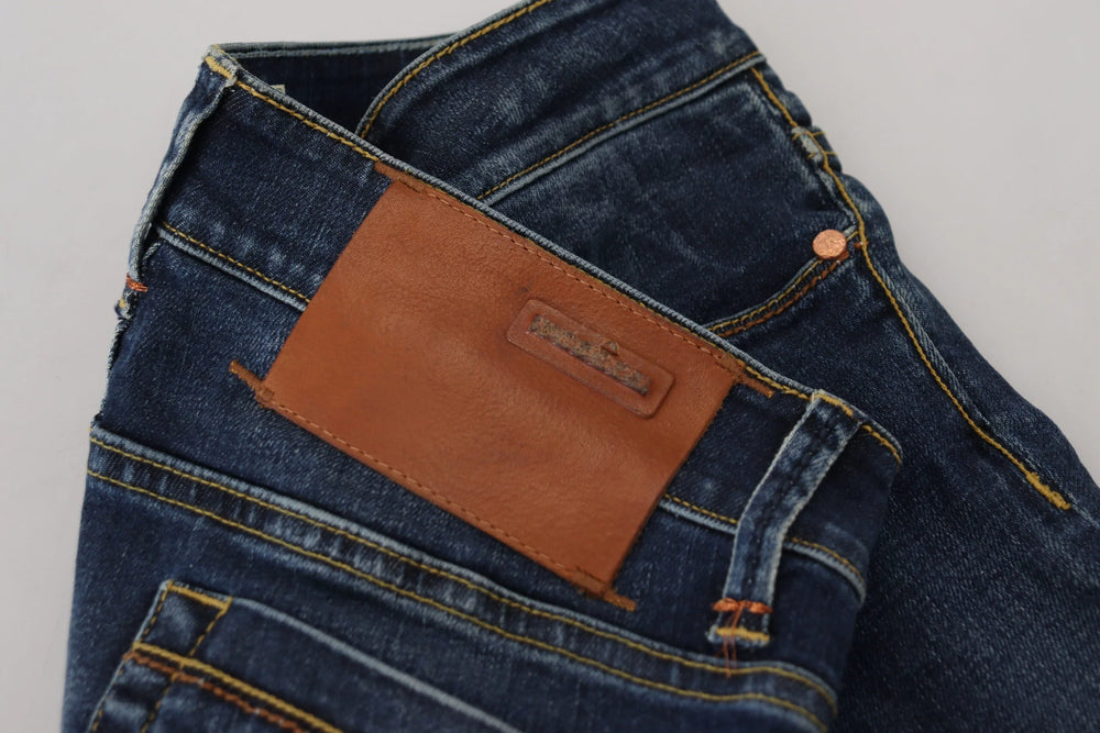 Acht Blue Cotton Low Waist Skinny Women Casual Jeans - W26 - Jeans