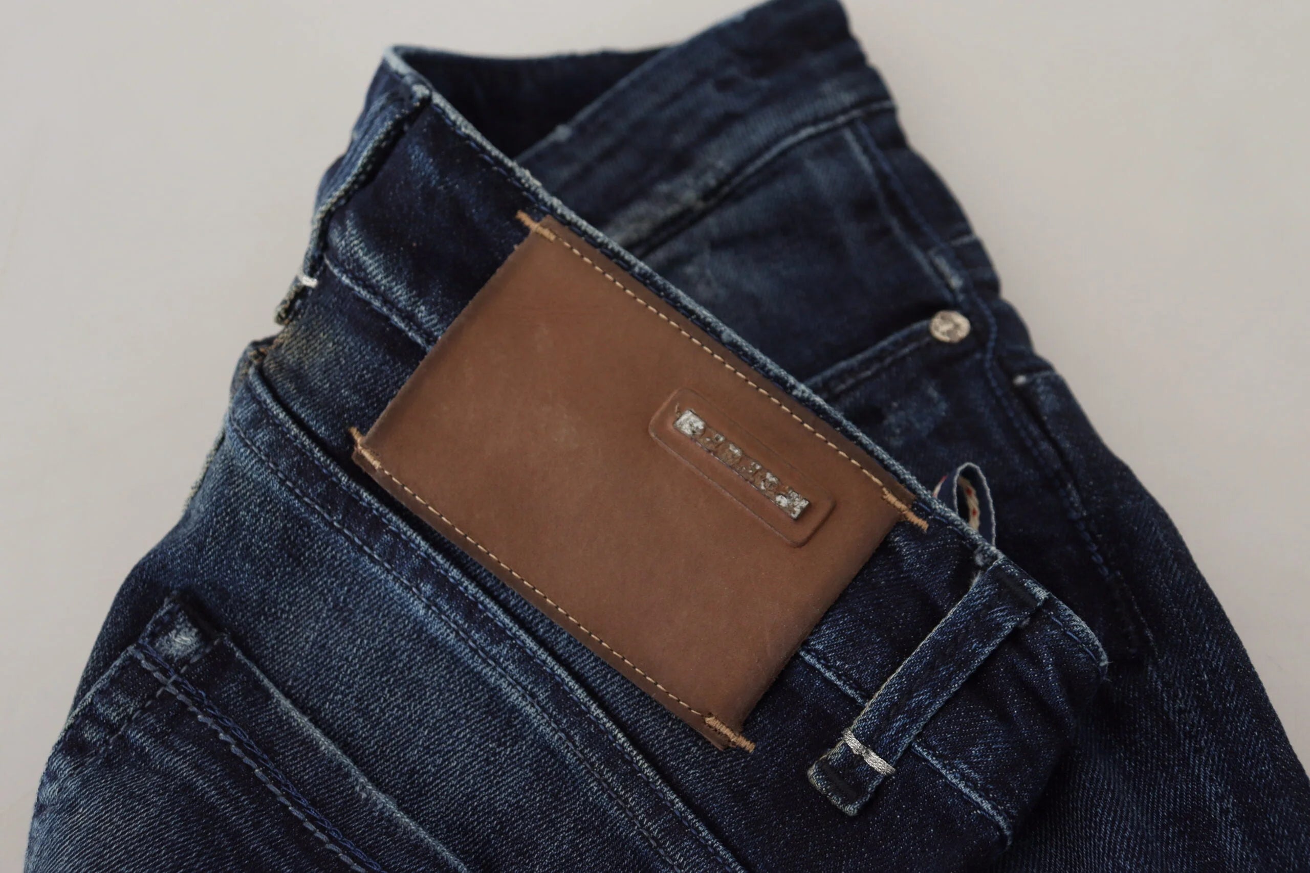 Acht Blue Cotton Low Waist Slim Fit Women Casual Denim Jeans - W26 - Jeans