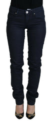 Acht Blue Cotton Low Waist Slim Fit Women Casual Denim Jeans - W26 - Jeans