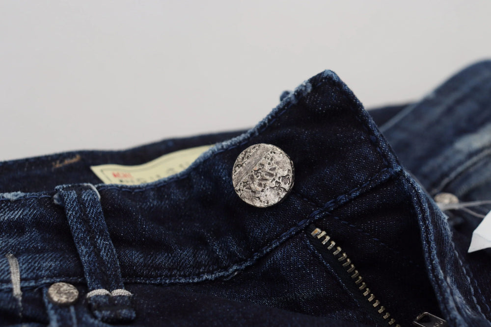 Acht Blue Cotton Low Waist Slim Fit Women Casual Denim Jeans - W26 - Jeans