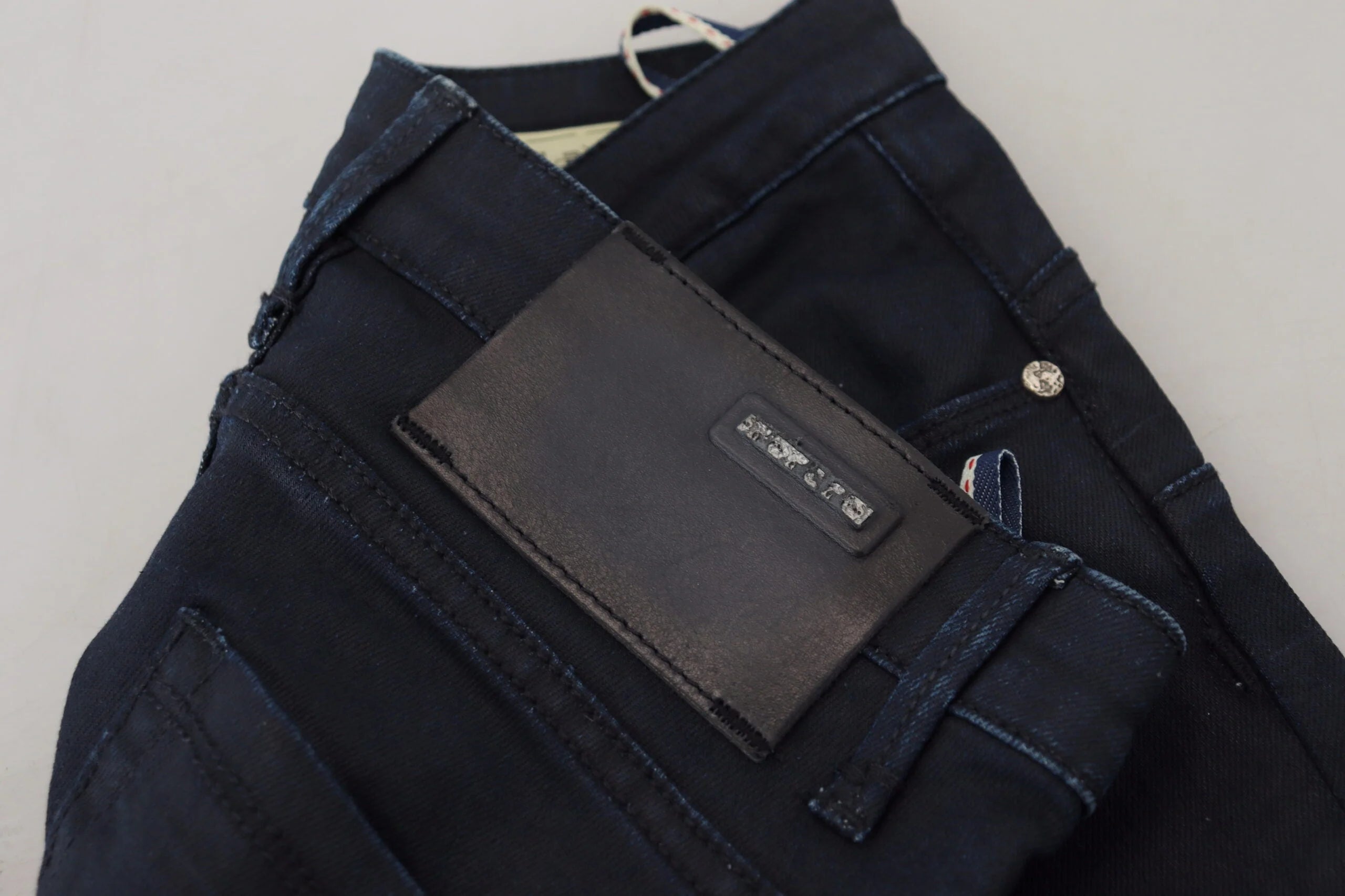 Acht Blue Cotton Low Waist Slim Fit Women Casual Denim Jeans - W26 - Jeans