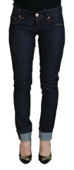 Acht Blue Cotton Low Waist Slim Fit Women Casual Jeans - W26 - Jeans