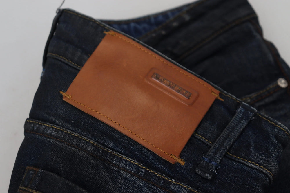 Acht Blue Cotton Low Waist Slim Fit Women Casual Jeans - W26 - Jeans