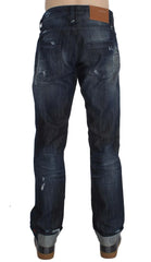 Acht Blue Cotton Regular Straight Fit Jeans - W34 - Jeans