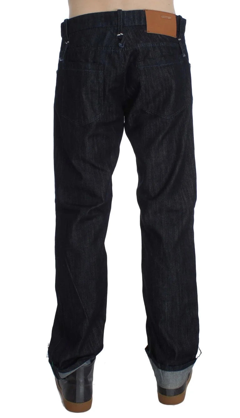 Acht Blue Cotton Regular Straight Fit Jeans - W34 - Jeans