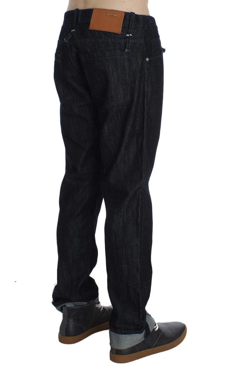 Acht Blue Cotton Regular Straight Fit Jeans - W34 - Jeans