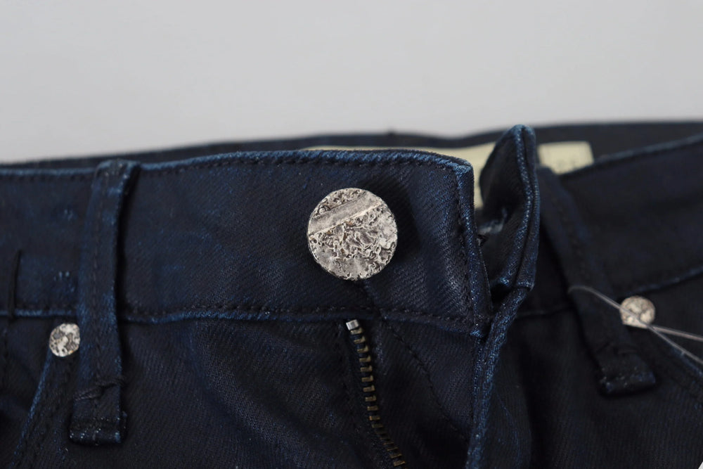 Acht Blue Cotton Skinny Low Waist Women Casual Denim Jeans - W26 - Jeans