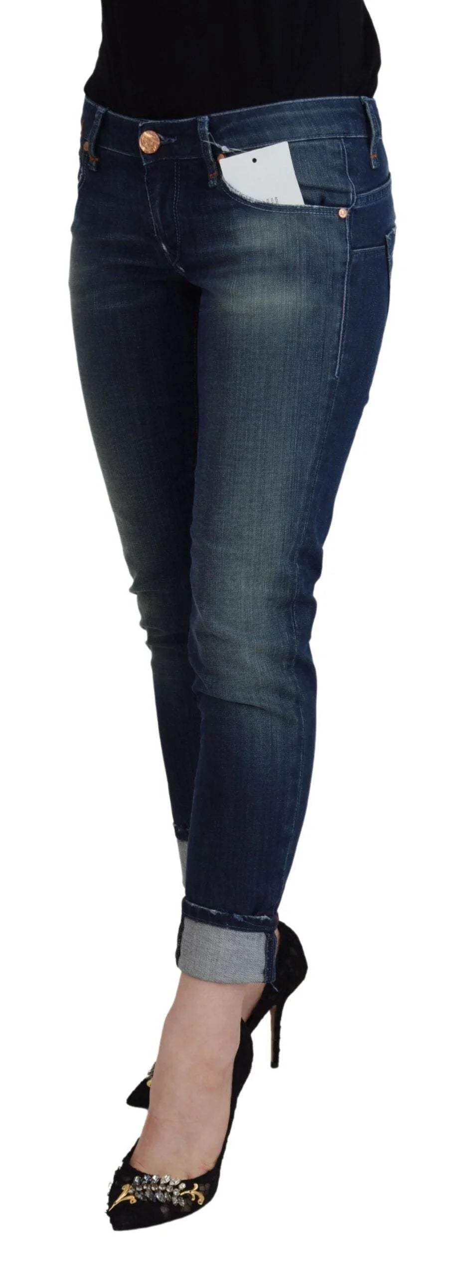Acht Blue Cotton Slim Fit Women Casual Denim Jeans - W26 - Jeans