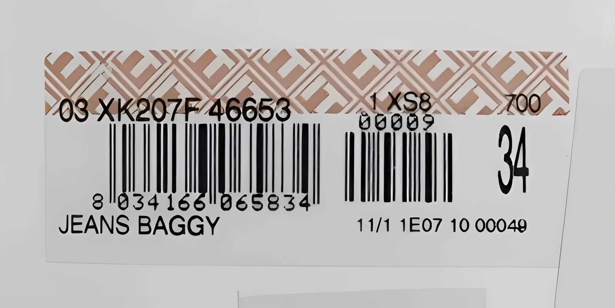 Acht Blue Wash Cotton Baggy Loose Fit Jeans - W34 - Jeans