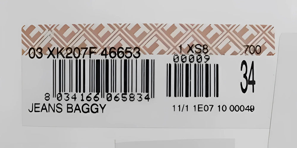 Acht Blue Wash Cotton Baggy Loose Fit Jeans - W34 - Jeans