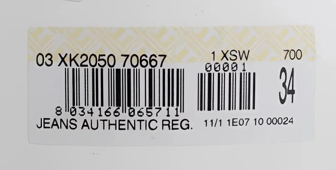 Acht Blue Wash Cotton Denim Regular Fit Jeans - W34 - Jeans