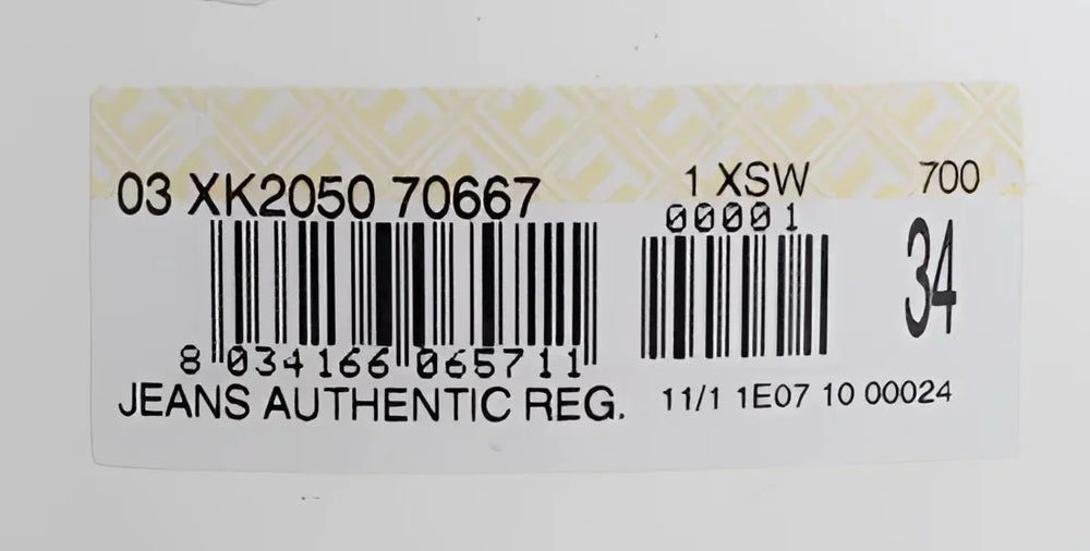 Acht Blue Wash Cotton Denim Regular Fit Jeans - W34 - Jeans