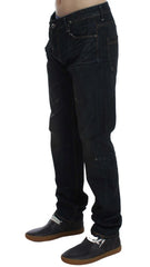Acht Blue Wash Cotton Denim Straight Fit Jeans - W34 - Jeans