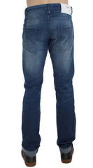 Acht Blue Wash Denim Cotton Stretch Slim Fit Jeans - W34 - Jeans