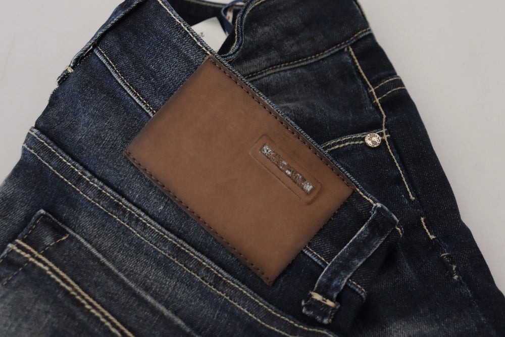 Acht Blue Washed Cotton Slim Fit Women Denim Jeans - W26 - Jeans