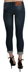 Acht Blue Washed Low Waist Skinny Cropped Denim pant - W26