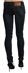 Acht Blue Washed Low Waist Skinny Denim Slim Trouser - W26 - Jeans