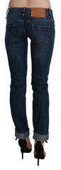 Acht Blue Washed Low Waist Skinny Denim Trouser - W26 - Jeans