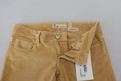 Acht Brown Cotton Corduroy Low Waist Women Casual Jeans - W26 - Jeans