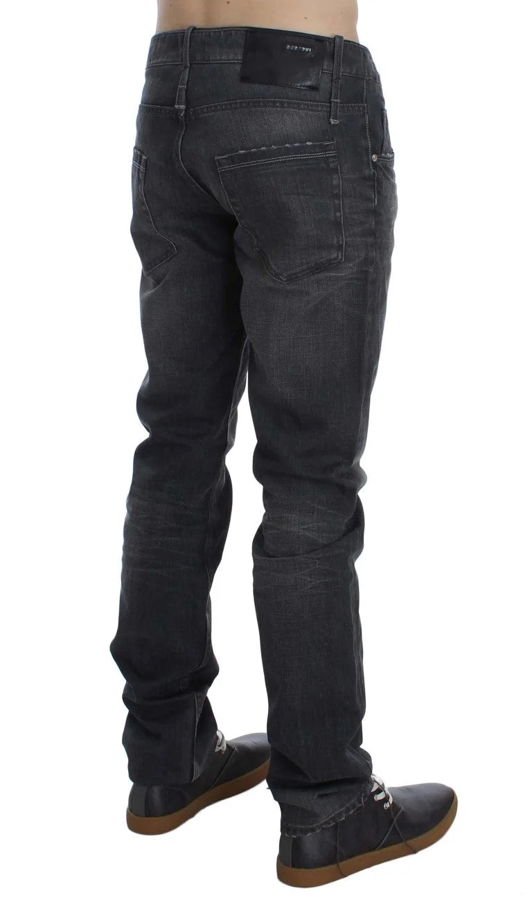 Acht Gray Cotton Regular Low Fit Jeans - W34 - Jeans