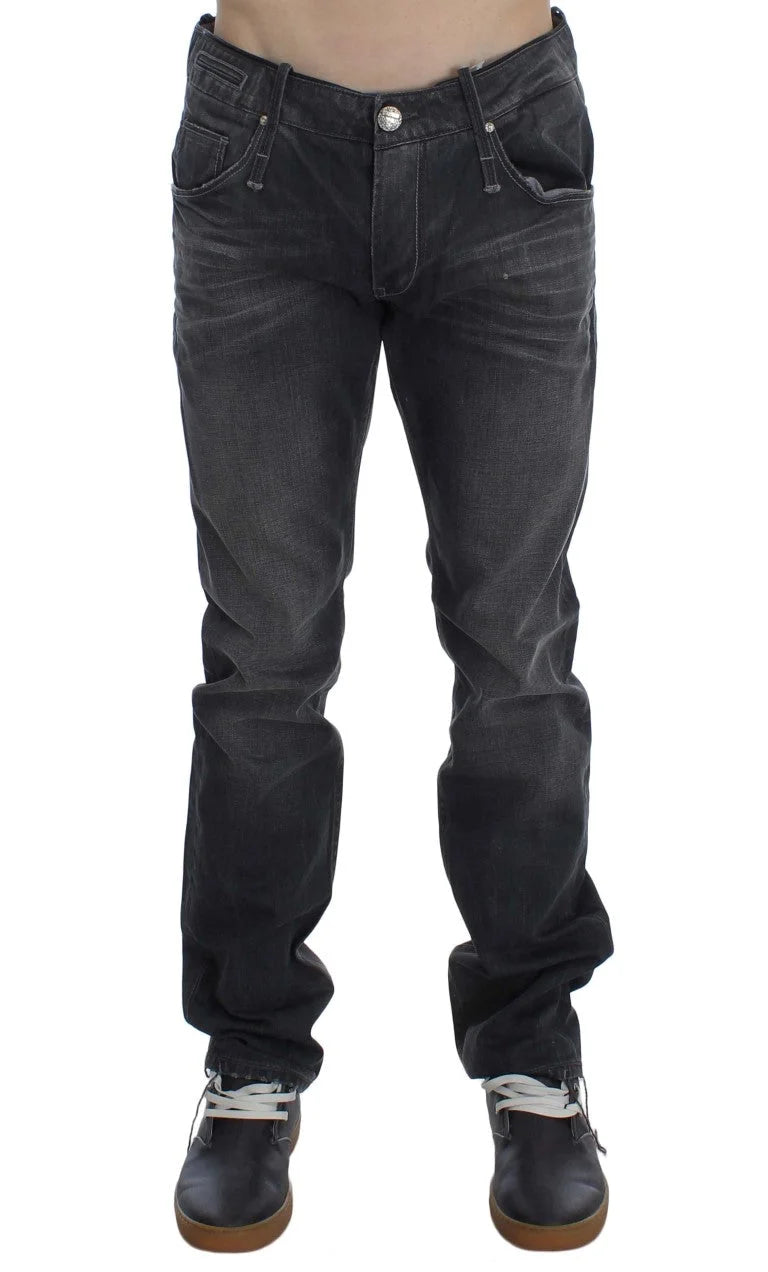 Acht Gray Cotton Regular Low Fit Jeans - W34 - Jeans