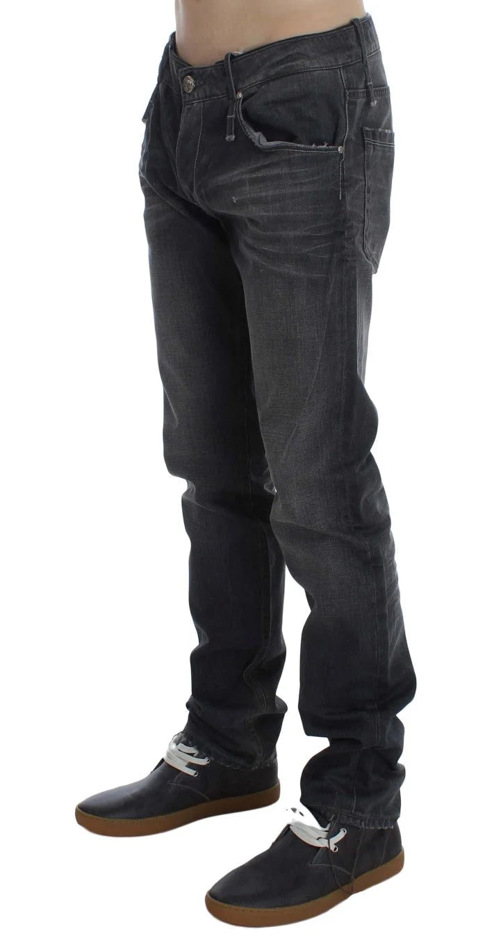 Acht Gray Cotton Regular Low Fit Jeans - W34 - Jeans