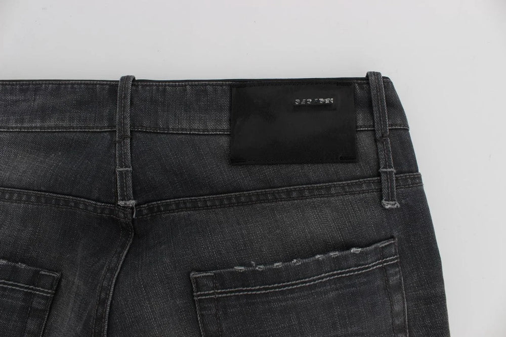 Acht Gray Cotton Regular Low Fit Jeans - W34 - Jeans